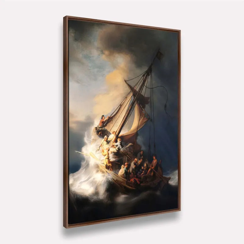 Quadro A Tempestade no Mar da Galileia de Rembrandt van Rijn Releitura
