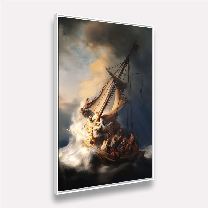 Quadro A Tempestade no Mar da Galileia de Rembrandt van Rijn Releitura