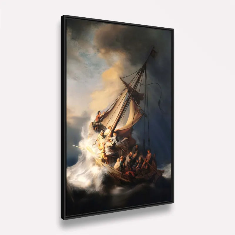 Quadro A Tempestade no Mar da Galileia de Rembrandt van Rijn Releitura