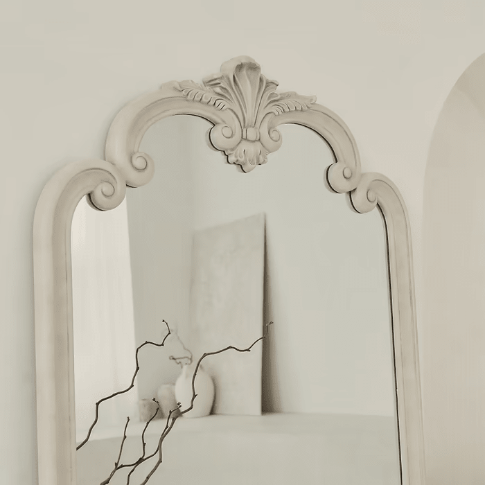 Espelho Clássico Pelazzo Extra Largo Ornamentado Concreto