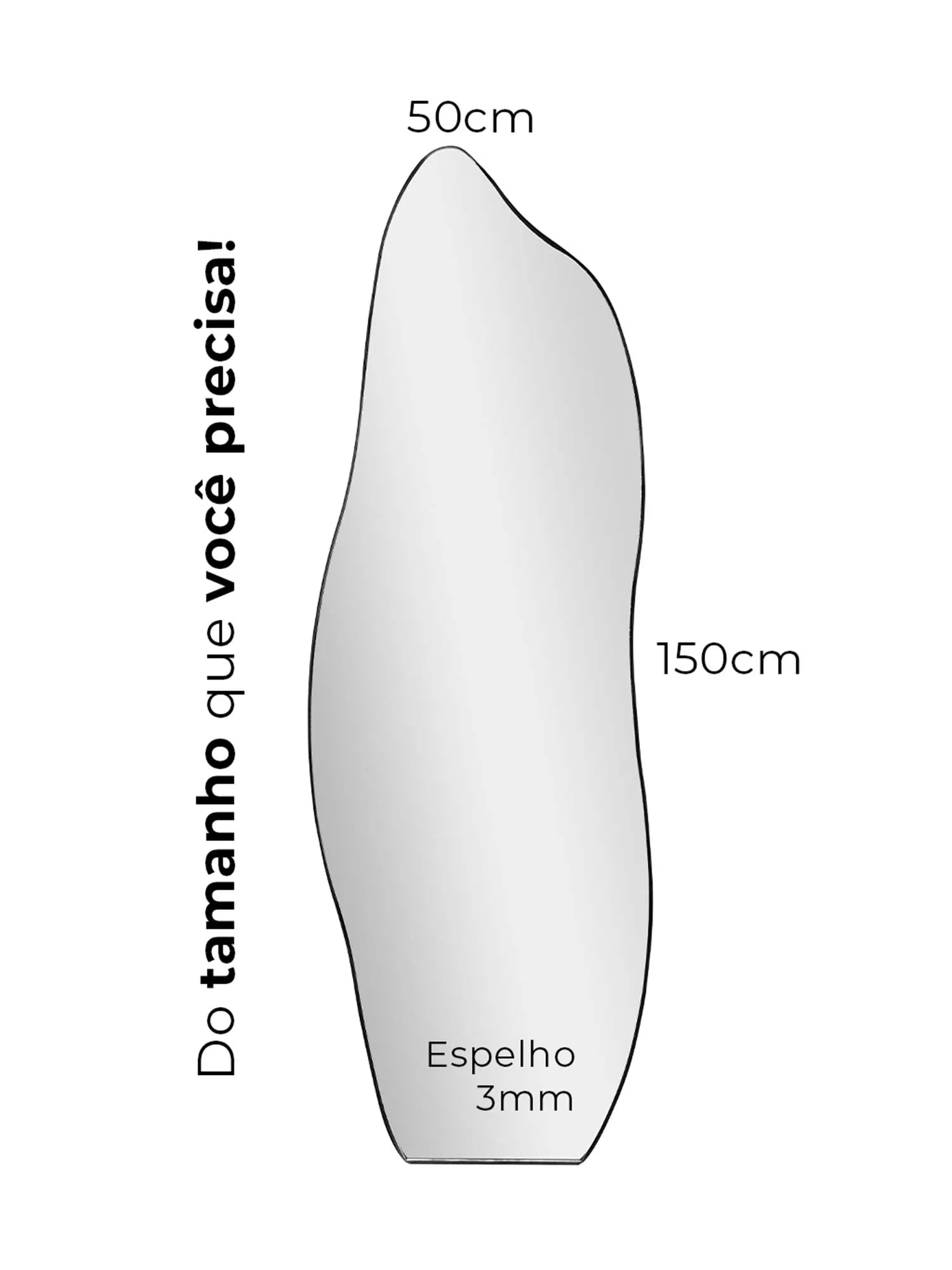 Espelho de Chão Orgânico Premium M230