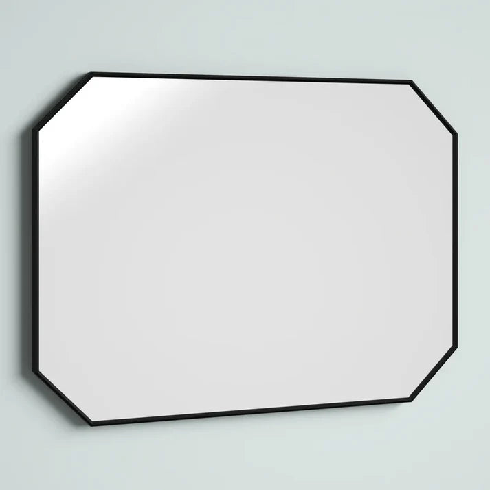 Espelho Retangular Minimalista Metal Preto