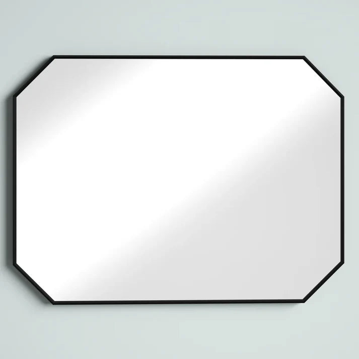 Espelho Retangular Minimalista Metal Preto