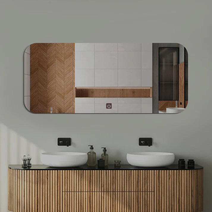 Espelho Retangular Simples Moderno com LED