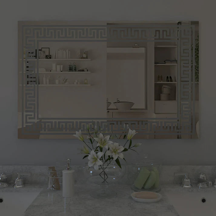 Espelho Moderno Chaves Gregas com LED