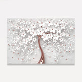Quadro Decorativo Flores Cerejeira Branca e Rose Gold