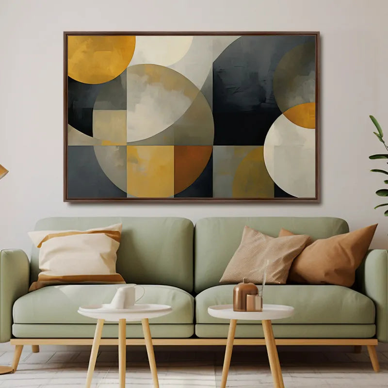 Quadro Decorativo Abstrato Pinceladas em Formas