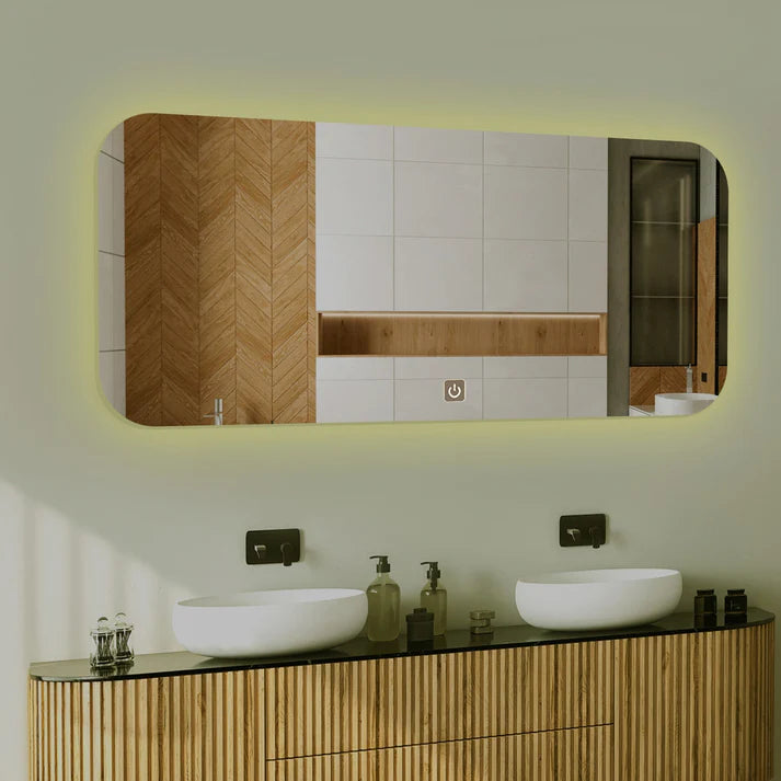 Espelho Retangular Simples Moderno com LED