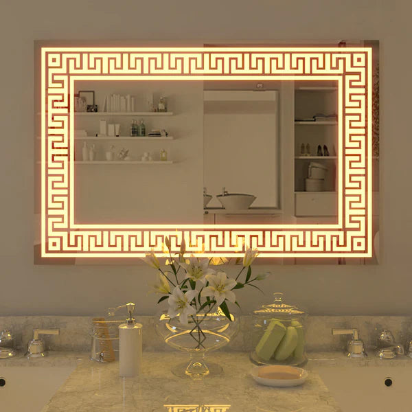 Espelho Moderno Chaves Gregas com LED
