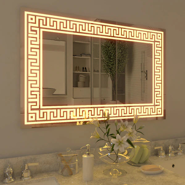 Espelho Moderno Chaves Gregas com LED