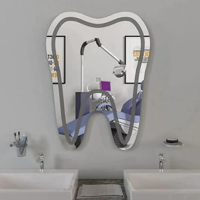 Espelho Desenho Dente com LED para Consultório